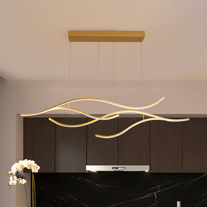 Modern Minimalist LED Island Pendant Light with Dimmable Control
