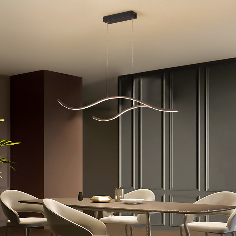 Modern Minimalist LED Island Pendant Light with Dimmable Control