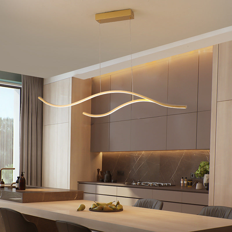 Modern Minimalist LED Island Pendant Light with Dimmable Control