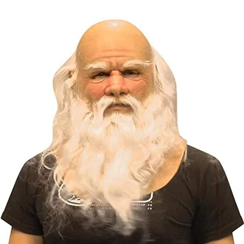 Realistic Latex Transformation Mask with Detailed Beard – Premium Costume Disguise