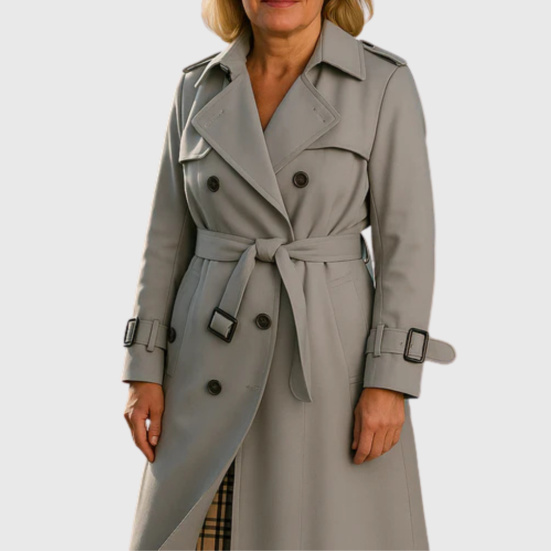Women's Classic Belted Water-Resistant Trench Coat