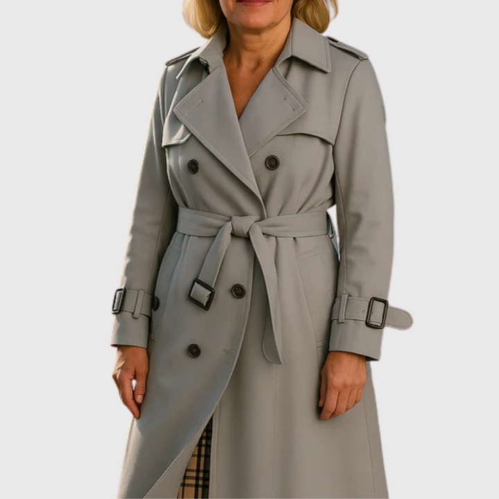 Women's Classic Belted Water-Resistant Trench Coat