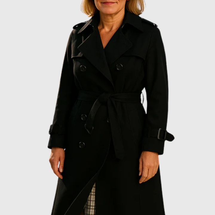 Women's Classic Belted Water-Resistant Trench Coat