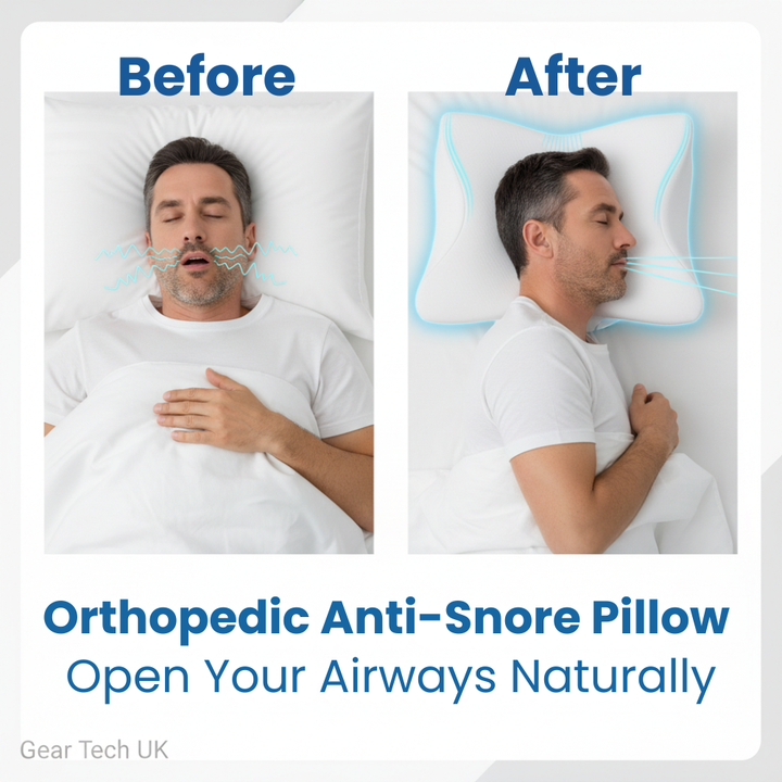 Anti-Snore Pillow | Ergonomic Neck and Head Support | White