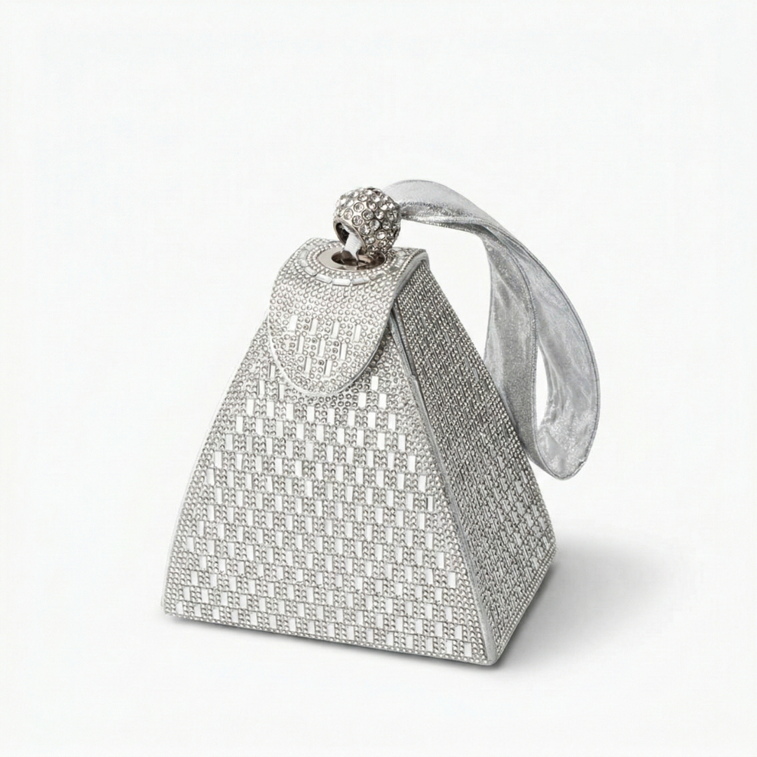 Stella – Crystal Embellished Evening Bag with Wristlet Strap