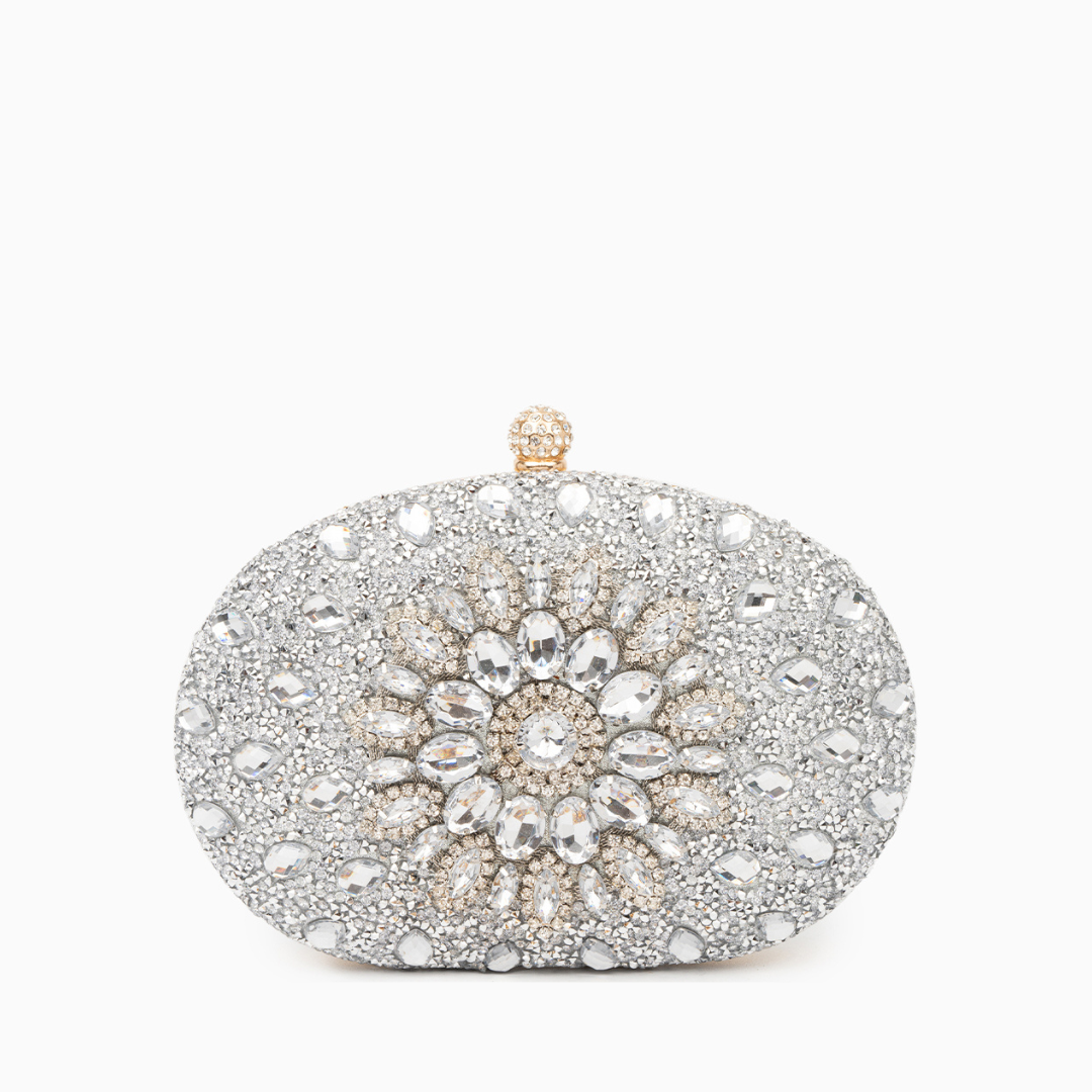 Celeste – Crystal Evening Clutch Bag with Chain Strap