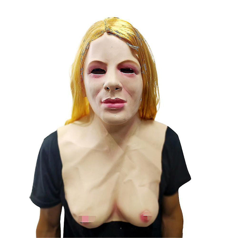 Realistic Latex Transformation Mask with Detailed Beard – Premium Costume Disguise