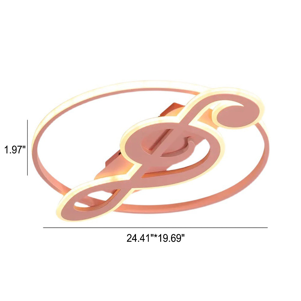 Nordic Creative Music Notes Design LED Ceiling Mounted Lamp