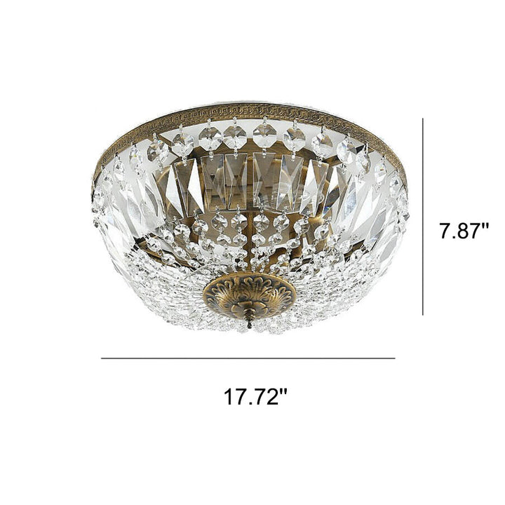 Vintage Round Crystal 4/6 Light Ceiling Lamp