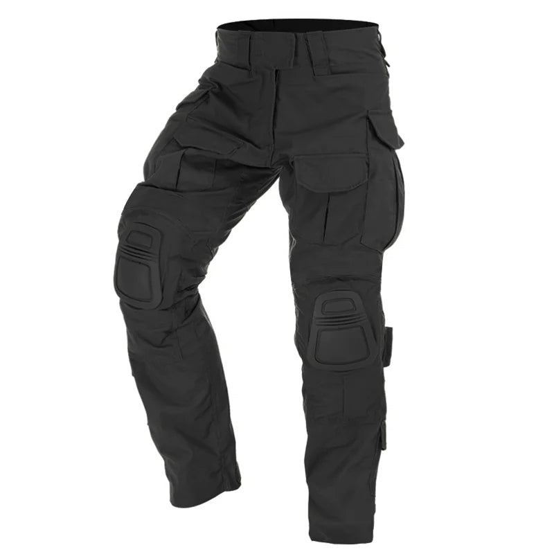 Men's Tactical Cargo Trousers with Integrated Knee Pads – Camouflage