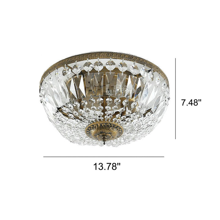 Vintage Round Crystal 4/6 Light Ceiling Lamp