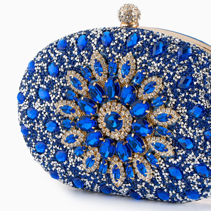 Celeste – Crystal Evening Clutch Bag with Chain Strap