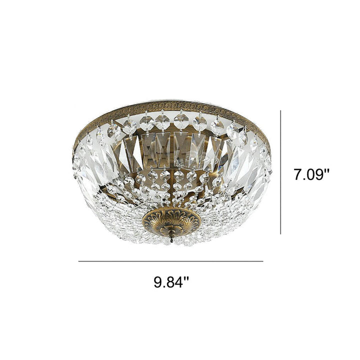 Vintage Round Crystal 4/6 Light Ceiling Lamp