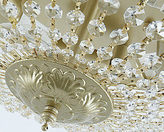 Vintage Round Crystal 4/6 Light Ceiling Lamp