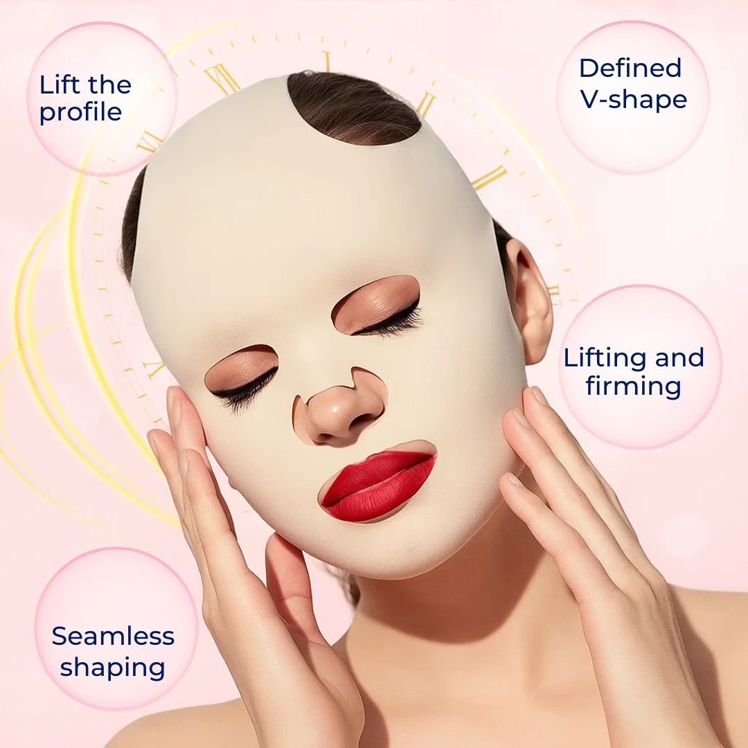 Overnight Compression Face Lift Mask – Reusable, Soft Ergonomic Fit for Mature Skin