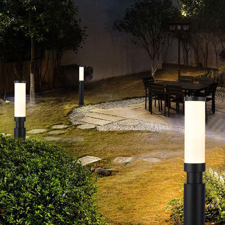 Modern Minimalist Acrylic Aluminum Hardware Lipstick Design LED Outdoor Lawn Floor Lamp For Outdoors