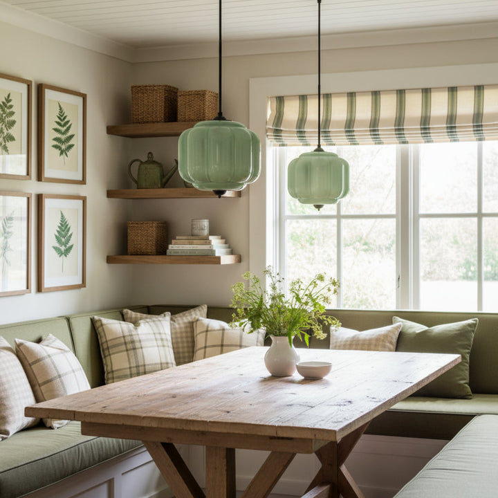 Lumi Vintage Milk Glass Oiled Brass Eloise Pendant Light