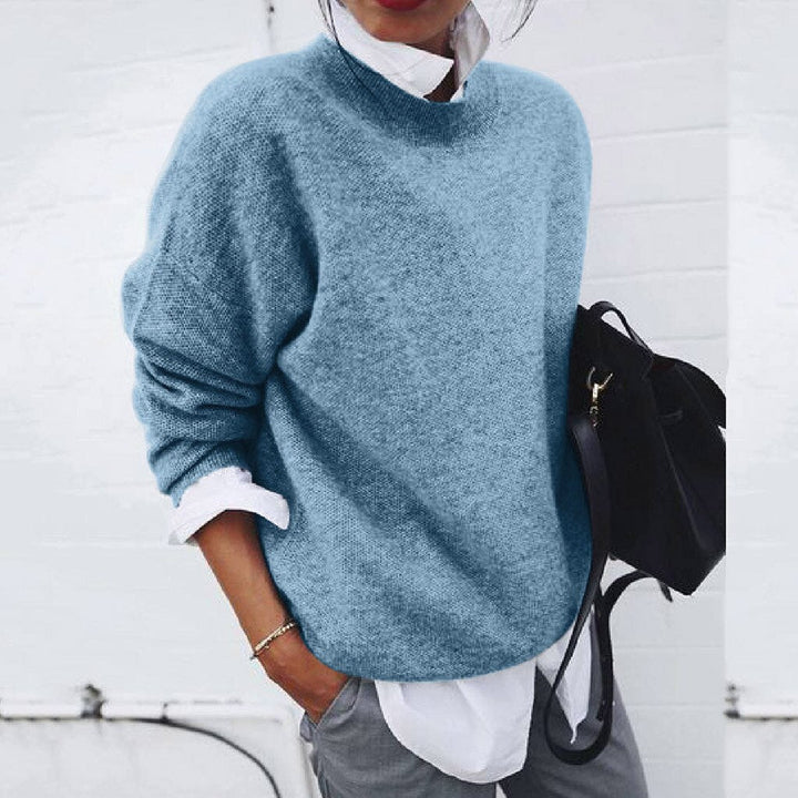 Modern Soft Knit Everyday Sweater – Comfortable Round Neck or V-Neck Design