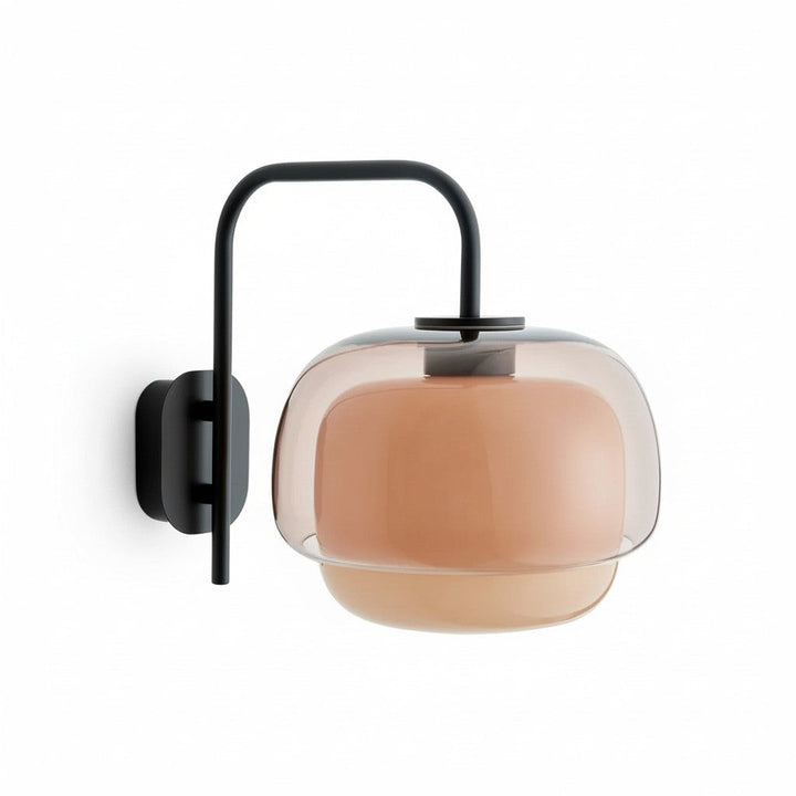 Sanae Modern Round Shade Colored Glass Wall Sconce