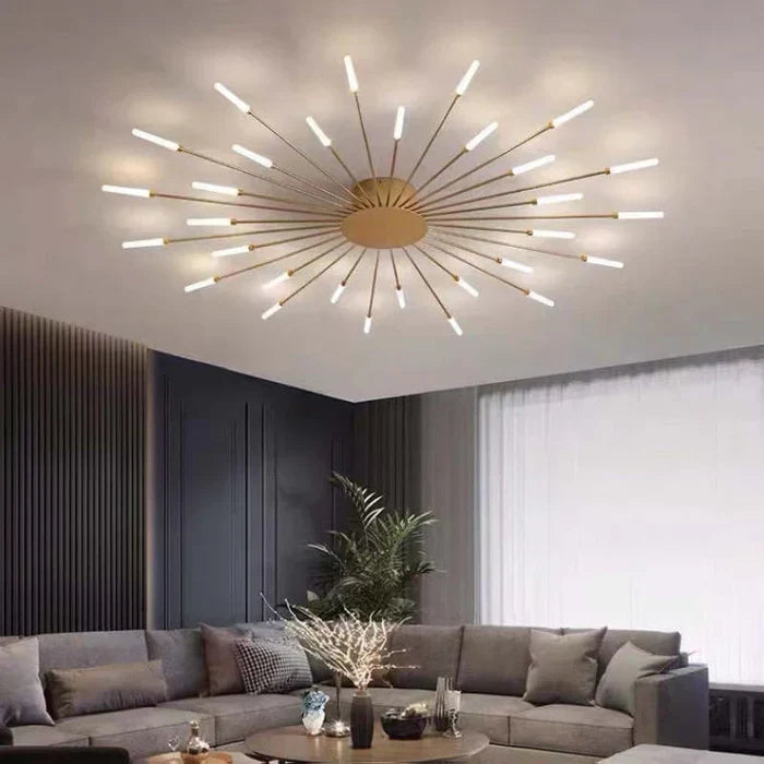 Modern LED Ceiling Lamp - Minimalist Design Inspired by Sun Rays