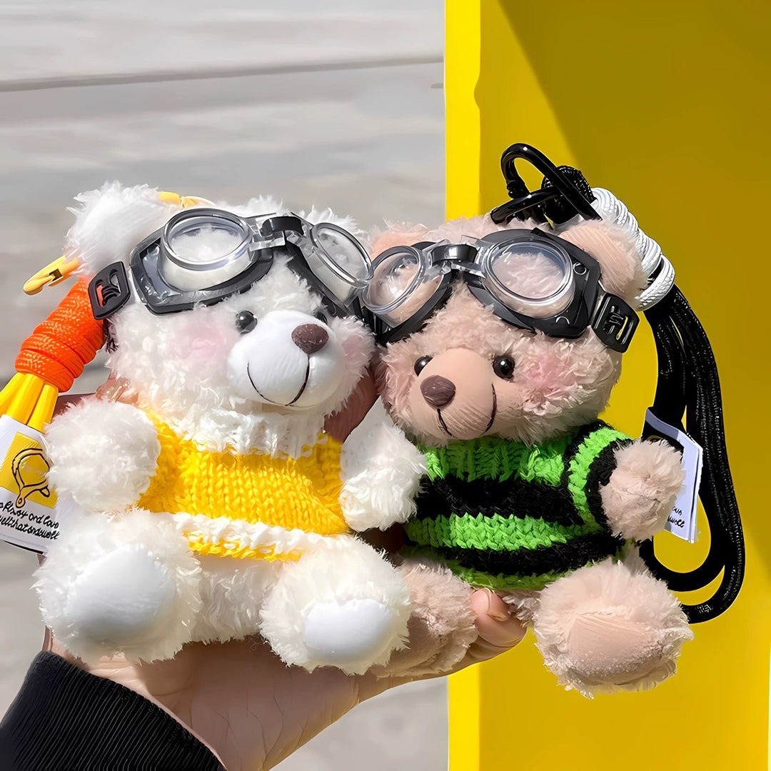 Maverick – Aviator Teddy Bear Plush Bag Charm