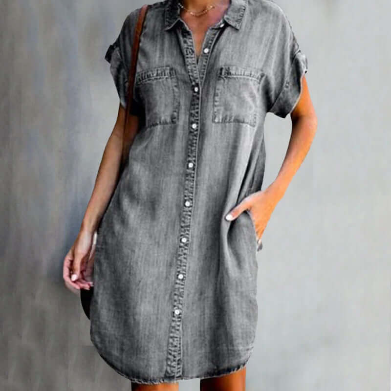Denim Dress for Women with Comfortable Fit and Timeless Design
