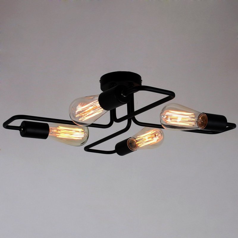 Arisha Vintage Modern Minimalistic Industrial Black Ceiling Lamp