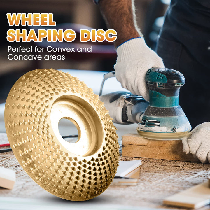 CarveMaster Tungsten Carbide Wood Shaping Disc Set for Angle Grinder