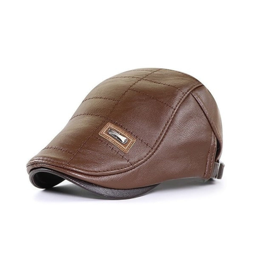 FlatCap - Retro Men's Leather Beret Hat (Buy 1 Get 1 FREE)