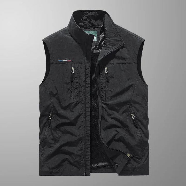 Men's Bodywarmer Zipper Stand Collar Outdoor Vest