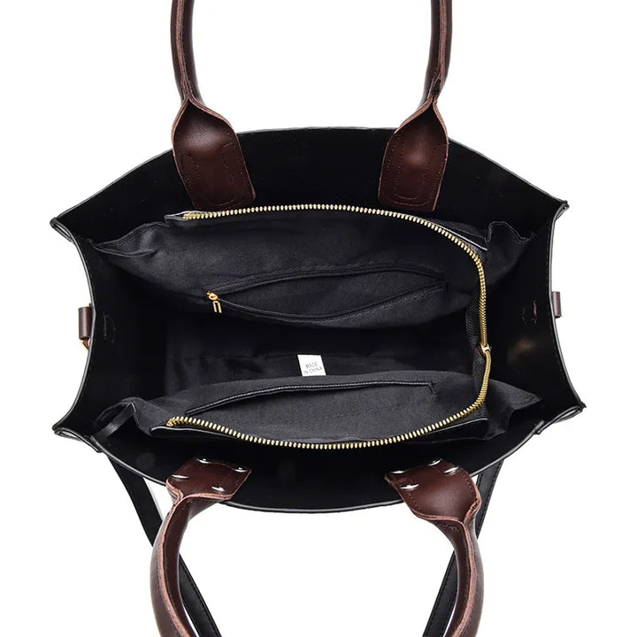 Flora – Embossed Vegan Leather Top Handle Tote Bag