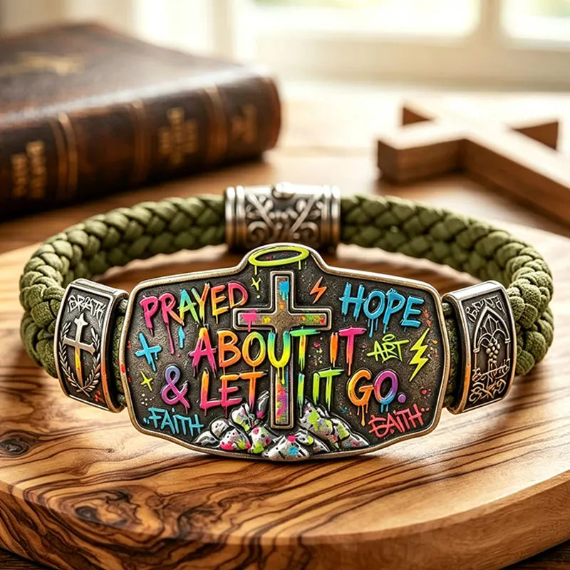 Scripture Strength Floral Cross Bracelet with Isaiah 41:10 Engraving