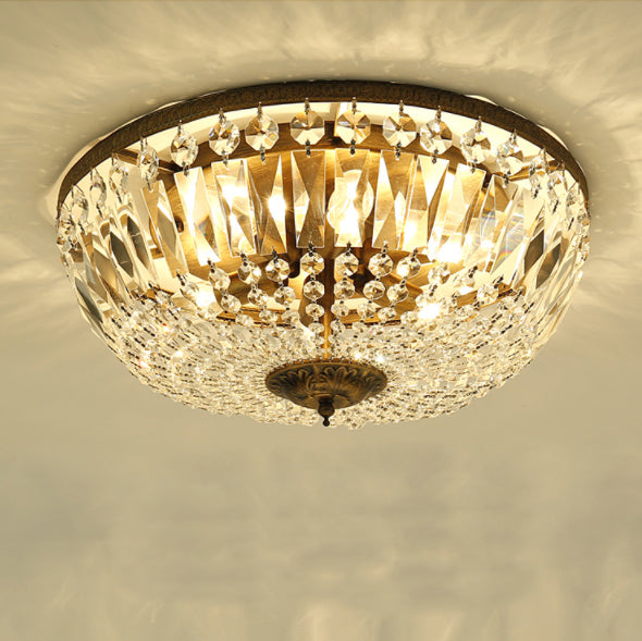 Vintage Round Crystal 4/6 Light Ceiling Lamp