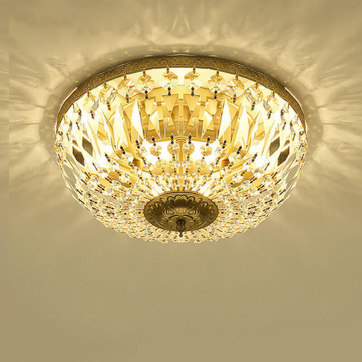 Vintage Round Crystal 4/6 Light Ceiling Lamp