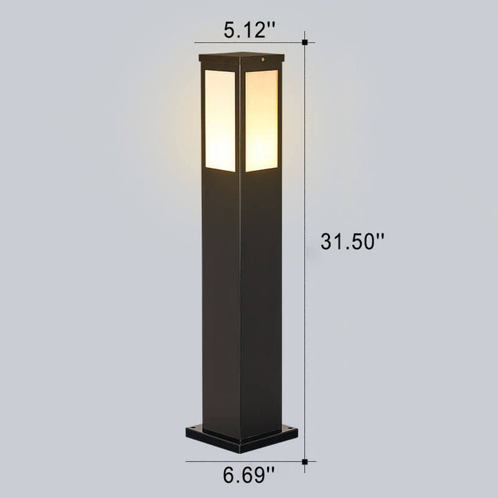 Modern solar cell grass mat square column outdoor waterproof road lamp