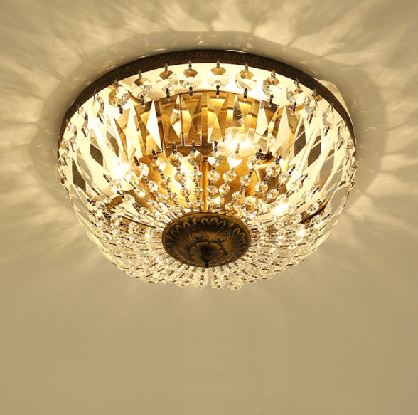 Vintage Round Crystal 4/6 Light Ceiling Lamp