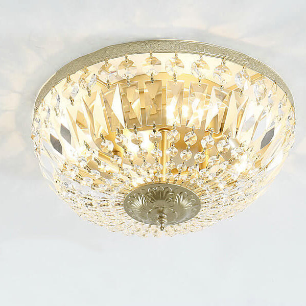 Vintage Round Crystal 4/6 Light Ceiling Lamp