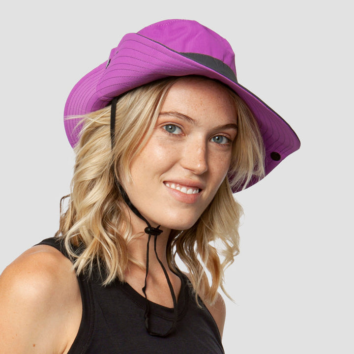 Adjustable Wide-Brim UV Protection Sun Hat with Ponytail Slot