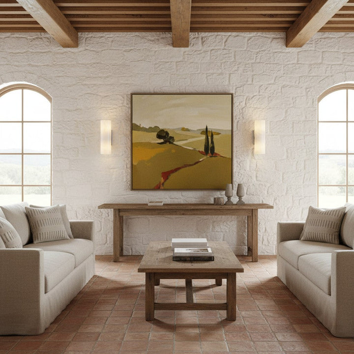 Doran Modern Elegant Alabaster Tube Sconce