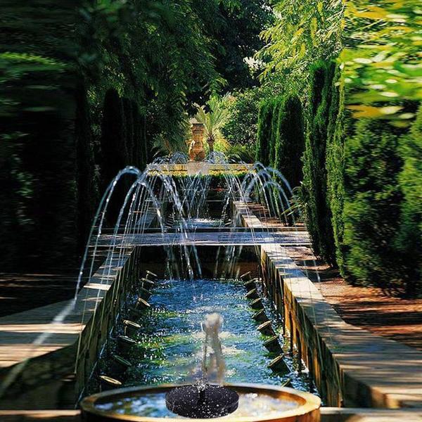 Solar-Powered Garden Water Fountain with Multiple Jet Options