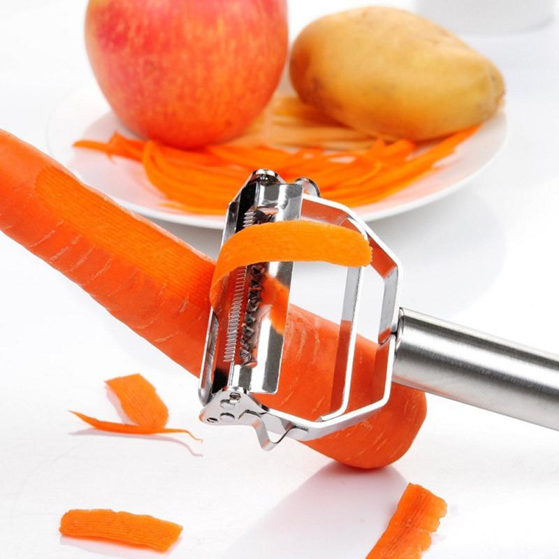 Dual-Blade Stainless Steel Vegetable Peeler and Julienne Cutter