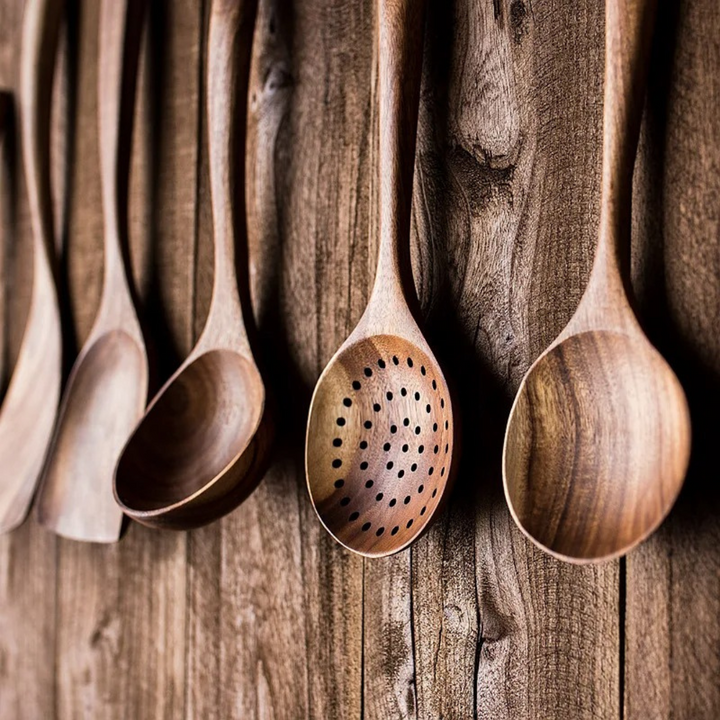 Walnut Kitchen Utensil Set (5 Pieces)
