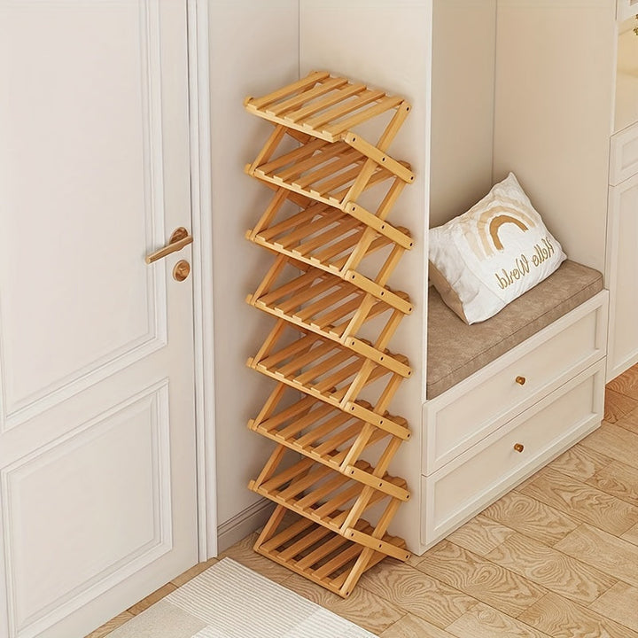 Smart Bamboo Shoe Rack – Compact and Practical for the Entryway