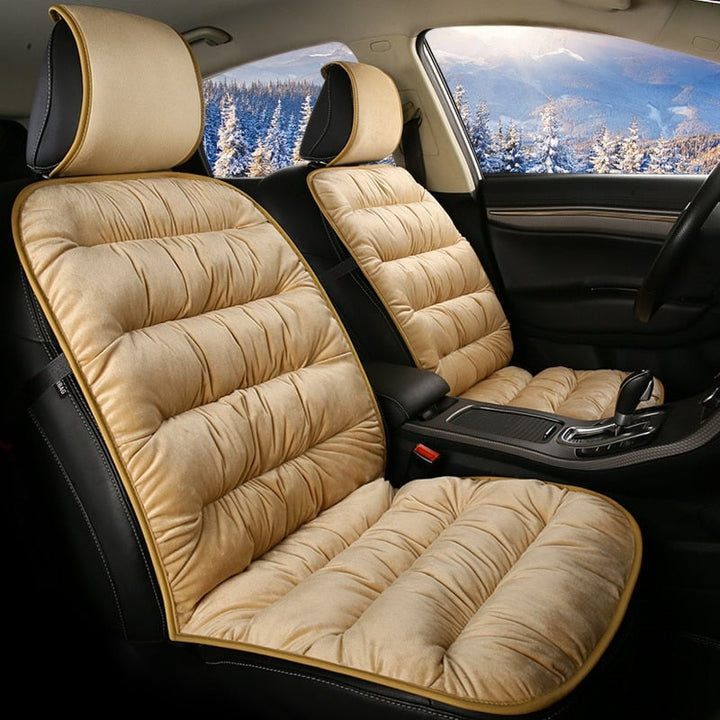 Premium Quilted Car Seat Cushion Pad - Full Coverage Front Seat Protection