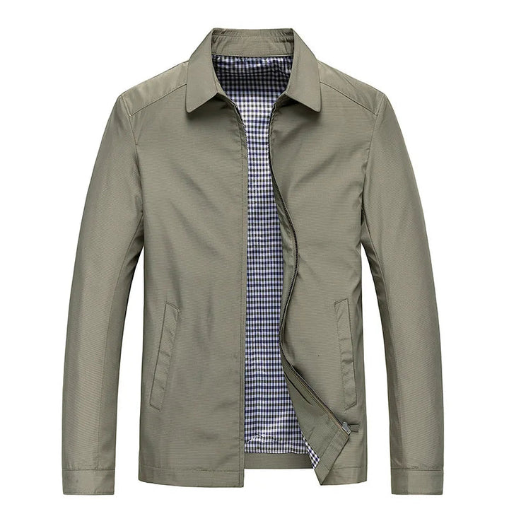 Minimalist Zipper Front Casual Summer Jacket for Men