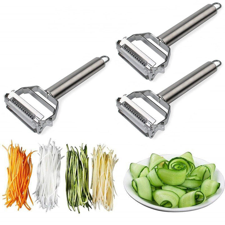 Dual-Blade Stainless Steel Vegetable Peeler and Julienne Cutter