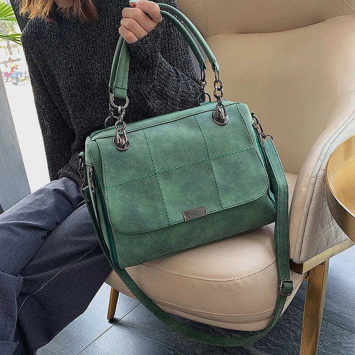 Nova – Vegan Leather Satchel Bag, Top Handle Shoulder Bag