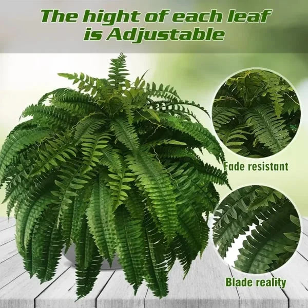 EverVerde UV-Resistant Artificial Boston Fern Set of 18