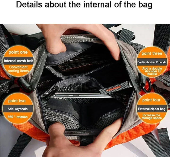 Ultralight Waterproof Outdoor Waist Pack with Bottle Holders