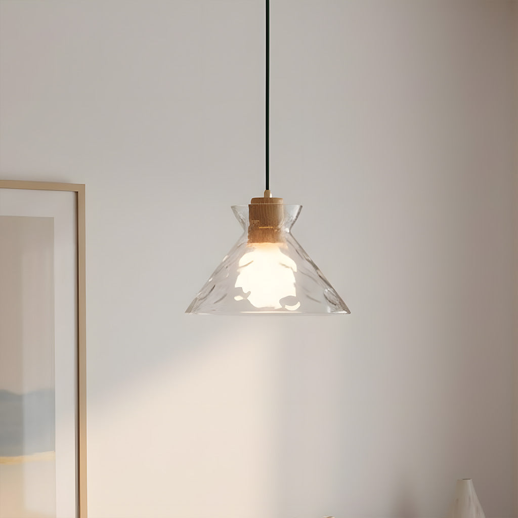 Vale Farmhouse Hammered Glass Dome Pendant Light
